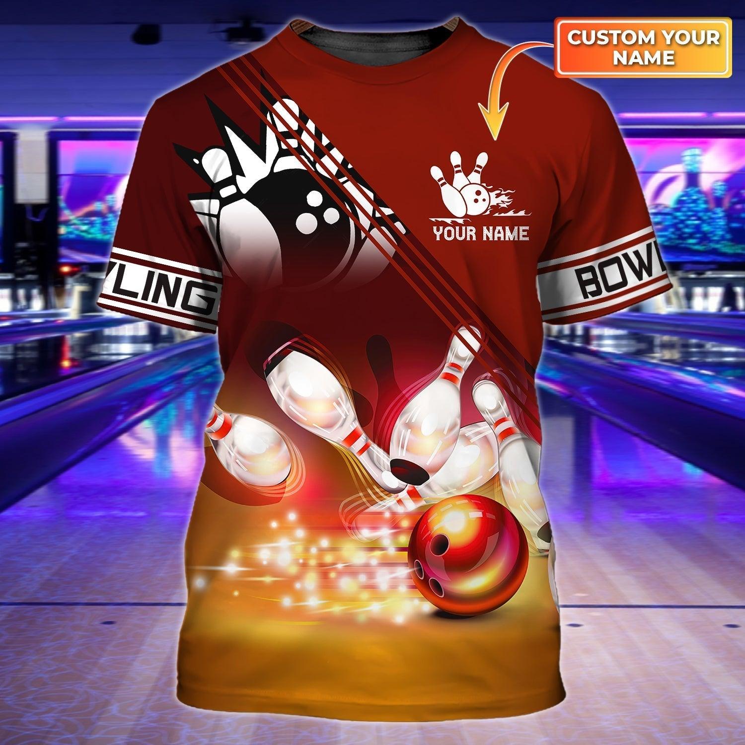 Personalized Bowling Shirt For Men, Custom Name Bowling Shirt For Men, Bowling Team Gift - Perfect Gift For Bowling Lovers, Bowlers - Amzanimalsgift