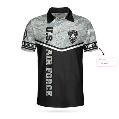 Personalized Camouflage Men Polo Shirt, Less Than 1% Of Americans Have Ever Seen The Sunset From A USAF Aircraft I Have Custom Shirt For Male - Amzanimalsgift