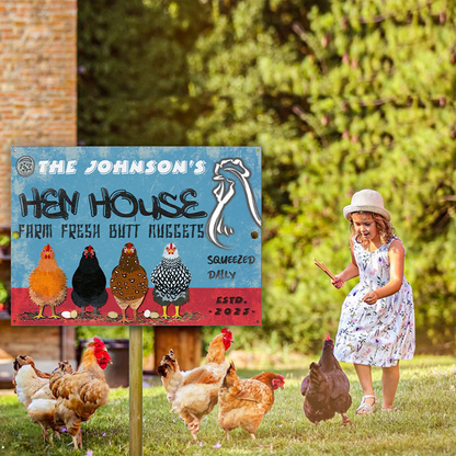 Personalized Chicken Hen House Metal Signs, Farm Fresh Metal Signs, Chicken Signs For Farm Decoration