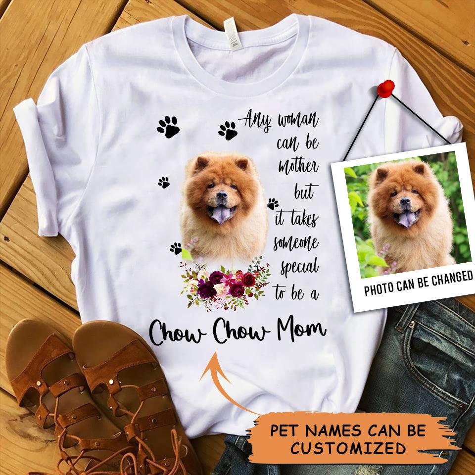 Personalized Chow Chow Mom T Shirts, Happy Mother's Day From Chow Chow For Humans, Women's Chow Chow Gifts Chow Chow Cute Chow Chow Puppy T Shirts - Amzanimalsgift