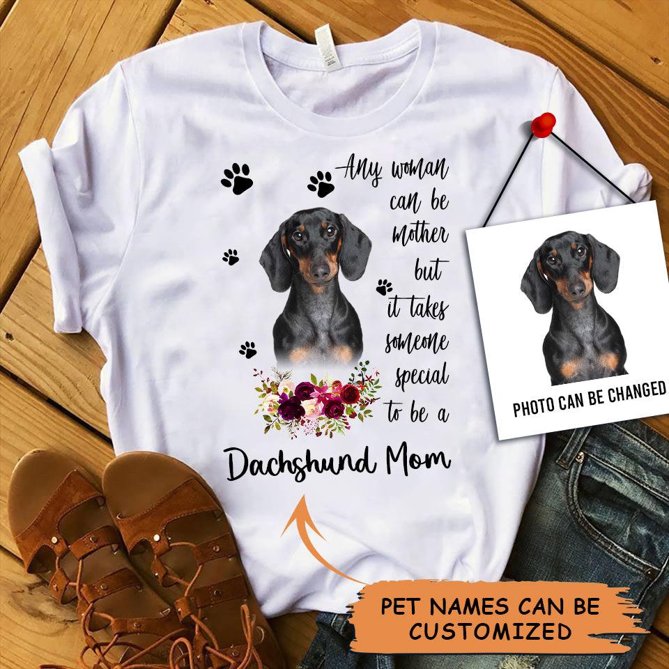Personalized Dachshund Mom T Shirts, Happy Mother's Day From Dachshund For Humans, Women's Dachshund Gifts Dachshund Cute Dachshund Puppy T Shirts - Amzanimalsgift