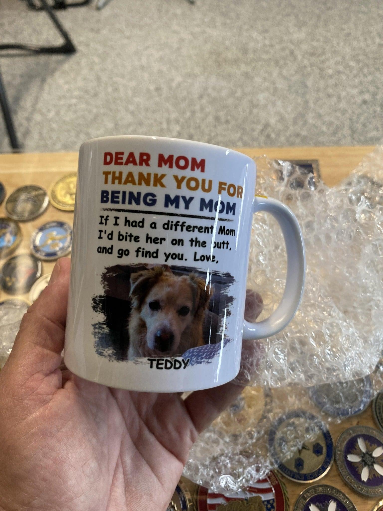 Personalized Dog & Family Mug - Thank You For Being My Dad, Mom Mug - Perfect Gift For Dog Lover, Family - Amzanimalsgift