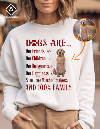 Personalized Dog Unisex T Shirt - Dogs are our friends our children our bodyguards our happiness Custom T Shirt - Gift For Dog Lovers, Family