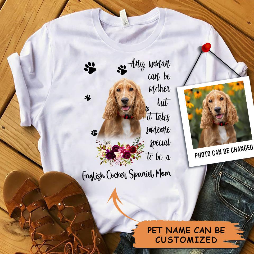 Personalized English Cocker Spaniel Mom T Shirts, Happy Mother's Day From Spaniel For Humans, Women's Spaniel Gifts Spaniel Cute Spaniel Puppy TShirts - Amzanimalsgift