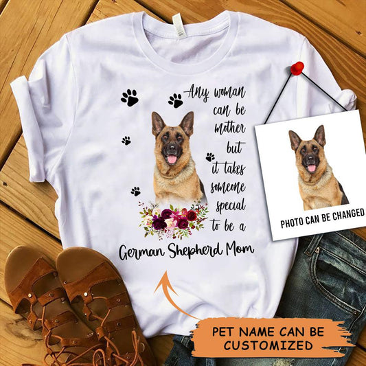 Personalized German Shepherd Mom T Shirts, Happy Mother's Day From German Shepherd For Humans, Women's German Shepherd Gifts T Shirts - Amzanimalsgift