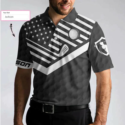 Personalized Golf American Flag Men Polo Shirt, I'm A Golf Pro And Beer Drinker Custom Polo Shirt, Golf Shirt For Beer Lovers - Amzanimalsgift