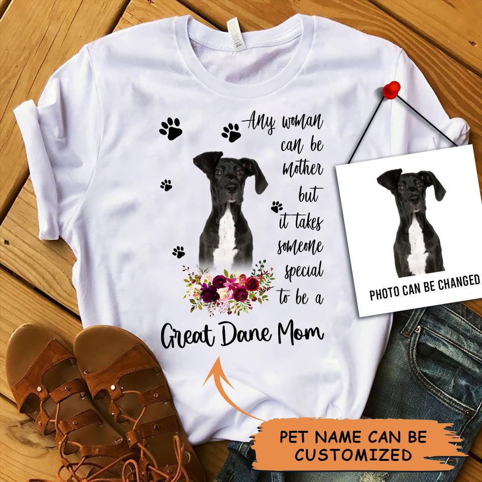 Personalized Great Dane Mom T Shirts, Happy Mother's Day From Great Dane For Humans, Women's Great Dane Gifts Great Dane Cute T Shirts - Amzanimalsgift