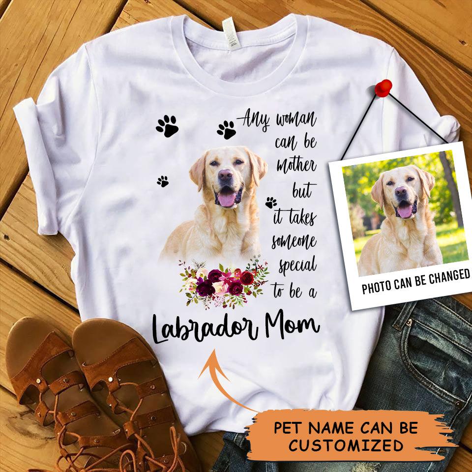 Personalized Labrador Mom T Shirts, Happy Mother's Day From Labrador For Humans, Women's Labrador Gifts Labrador Cute T Shirts - Amzanimalsgift
