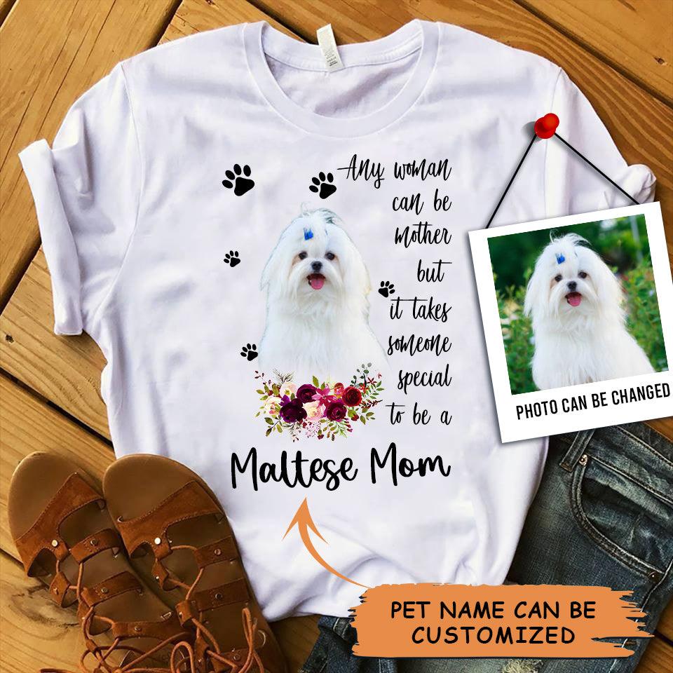 Personalized Maltese Mom T Shirts, Happy Mother's Day From Maltese For Humans, Women's Maltese Gifts Maltese Cute T Shirts - Amzanimalsgift