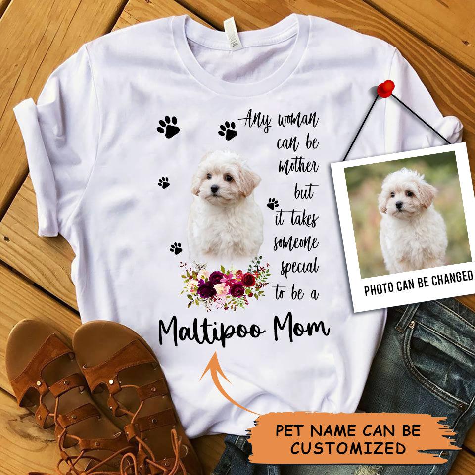 Personalized Maltipoo Mom T Shirts, Happy Mother's Day From Maltipoo For Humans, Women's Maltipoo Gifts Maltipoo Cute Maltipoo Puppy T Shirts - Amzanimalsgift