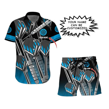 Personalized Name Darts Aloha Hawaiian Shirt - Amazing Darts Pattern And Target Personalized Name Hawaiian Shirt, Perfect Gift For Men & Women, Darts Lover - Amzanimalsgift