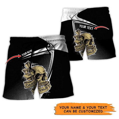 Personalized Name Darts Aloha Hawaiian Shirt - Colorful Darts And Skull Pattern Personalized Name Hawaiian Shirt, Perfect Gift For Men & Women, Darts Lover - Amzanimalsgift