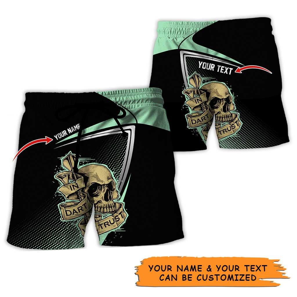 Personalized Name Darts Aloha Hawaiian Shirt - Colorful Darts And Skull Pattern Personalized Name Hawaiian Shirt, Perfect Gift For Men & Women, Darts Lover - Amzanimalsgift