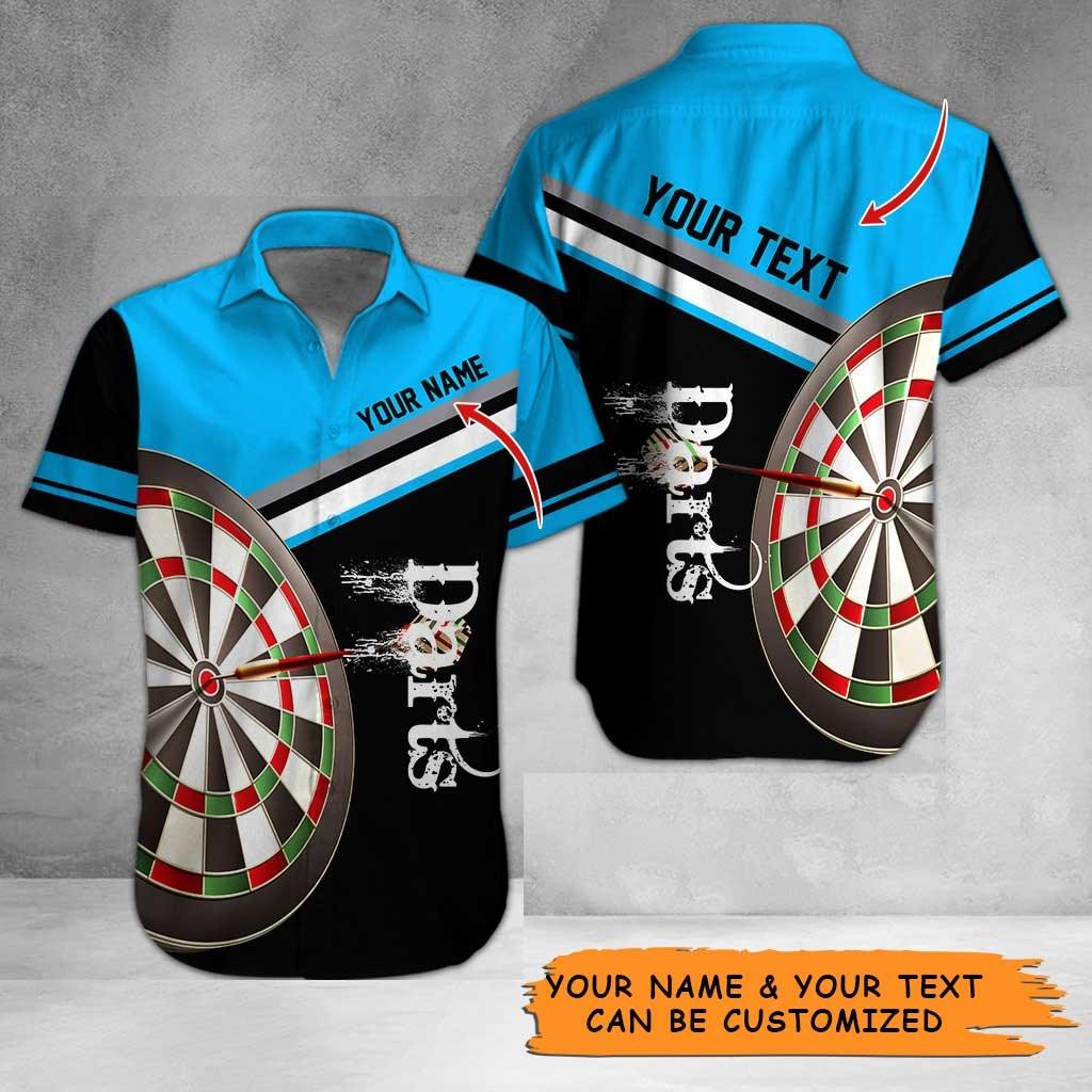Personalized Name Darts Aloha Hawaiian Shirt - Colorful Darts And Stripe Pattern Hawaiian Shirt Personalized Name Hawaiian Shirt For Men & Women, Darts Lover - Amzanimalsgift