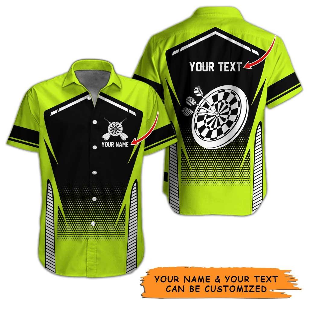 Personalized Name Darts Aloha Hawaiian Shirt - Colorful Darts Pattern And Target Personalized Name Hawaiian Shirt For Men & Women, Darts Lover - Amzanimalsgift