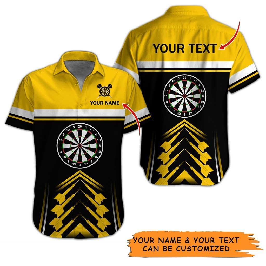 Personalized Name Darts Aloha Hawaiian Shirt - Colorful Darts Pattern Hawaiian Shirt Personalized Name Hawaiian Shirt For Men & Women, Darts Lover - Amzanimalsgift