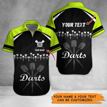 Personalized Name Darts Aloha Hawaiian Shirt - Colorful Darts Pattern In Line Hawaiian Shirt Personalized Name Hawaiian Shirt For Men & Women, Darts Lover - Amzanimalsgift