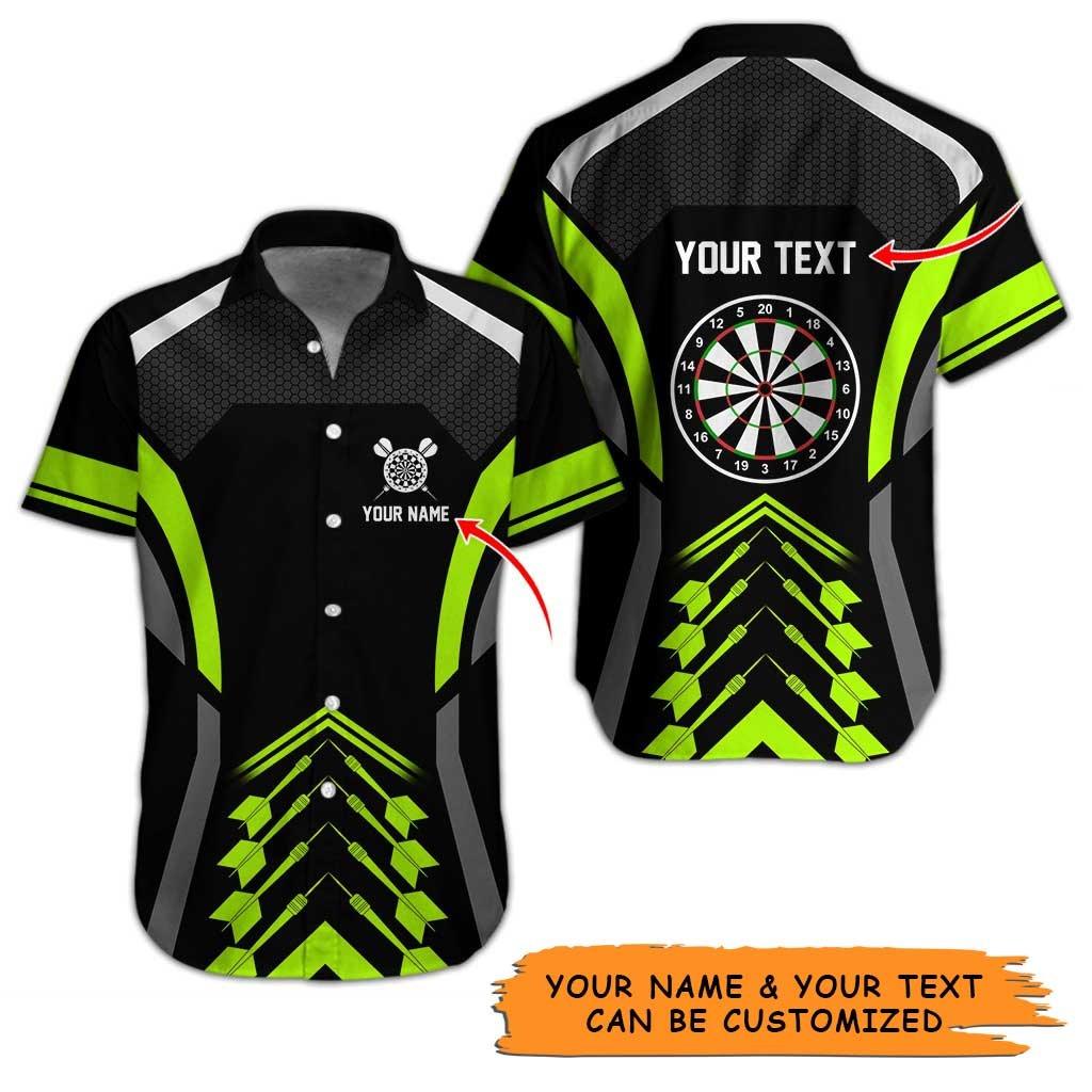 Personalized Name Darts Aloha Hawaiian Shirt - Colorful Target & Darts Pattern Personalized Name & Text Hawaiian Shirt For Men & Women, Darts Lover - Amzanimalsgift