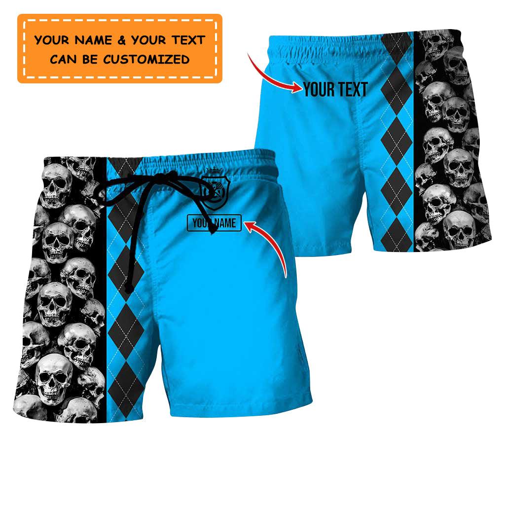 Personalized Name Darts Aloha Hawaiian Shirt - Cool Darts Pattern And Skull Colorfull Personalized Name Hawaiian Shirt For Men & Women, Darts Lover - Amzanimalsgift