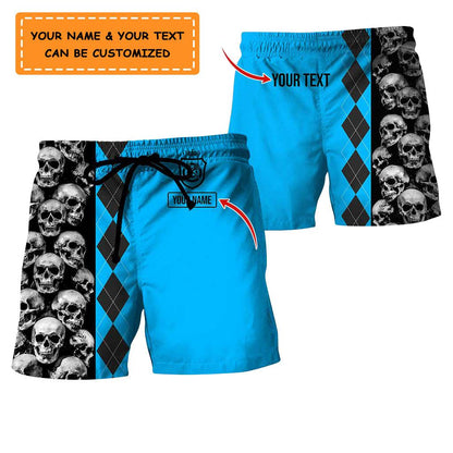 Personalized Name Darts Aloha Hawaiian Shirt - Cool Darts Pattern And Skull Colorfull Personalized Name Hawaiian Shirt For Men & Women, Darts Lover - Amzanimalsgift