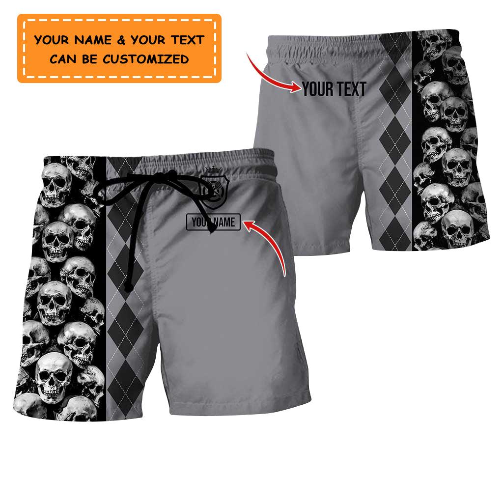 Personalized Name Darts Aloha Hawaiian Shirt - Cool Darts Pattern And Skull Colorfull Personalized Name Hawaiian Shirt For Men & Women, Darts Lover - Amzanimalsgift