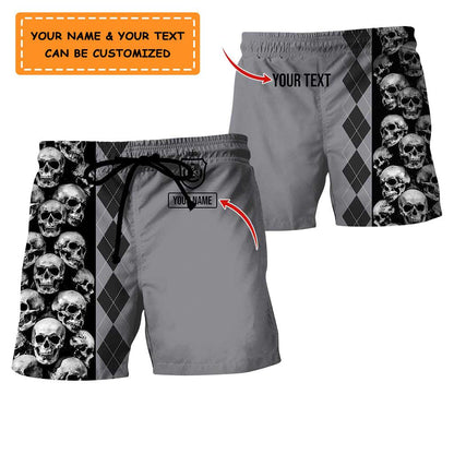 Personalized Name Darts Aloha Hawaiian Shirt - Cool Darts Pattern And Skull Colorfull Personalized Name Hawaiian Shirt For Men & Women, Darts Lover - Amzanimalsgift