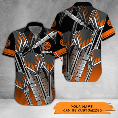 Personalized Name Darts Aloha Hawaiian Shirt - Cool Darts Pattern And Target Personalized Name Hawaiian Shirt, Perfect Gift For Men & Women, Darts Lover - Amzanimalsgift