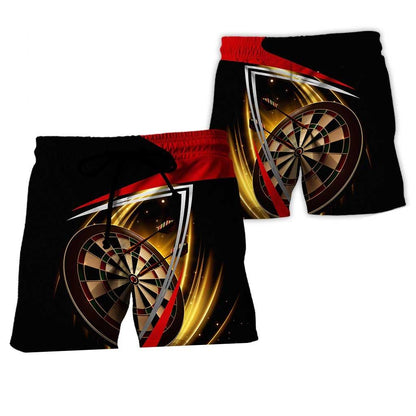 Personalized Name Darts Aloha Hawaiian Shirt - Cool Darts Personalized Name Hawaiian Shirt, Brown Target Hawaiian Shirt For Men & Women, Darts Lover - Amzanimalsgift