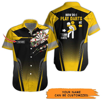 Personalized Name Darts Aloha Hawaiian Shirt - Darts Pattern, How Do I Play Darts Personalized Name Hawaiian Shirt For Men & Women, Darts Lover - Amzanimalsgift