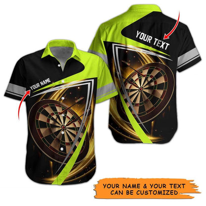 Personalized Name Darts Aloha Hawaiian Shirt - Darts Personalized Name Hawaiian Shirt, Brown Target Hawaiian Shirt For Men & Women, Darts Lover - Amzanimalsgift