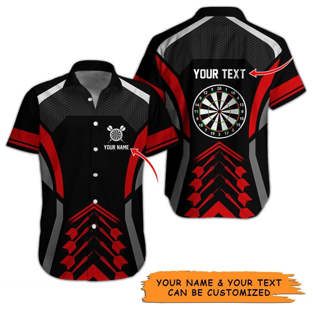 Personalized Name Darts Aloha Hawaiian Shirt - Target & Darts Pattern Personalized Name & Text Hawaiian Shirt For Men & Women, Darts Lover - Amzanimalsgift