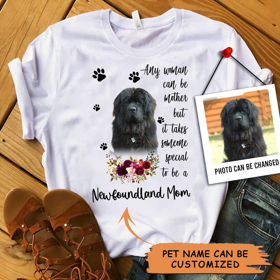 Personalized Newfoundland Mom T Shirts, Happy Mother's Day From Newfoundland For Humans, Women's Newfoundland Gifts T Shirts - Amzanimalsgift