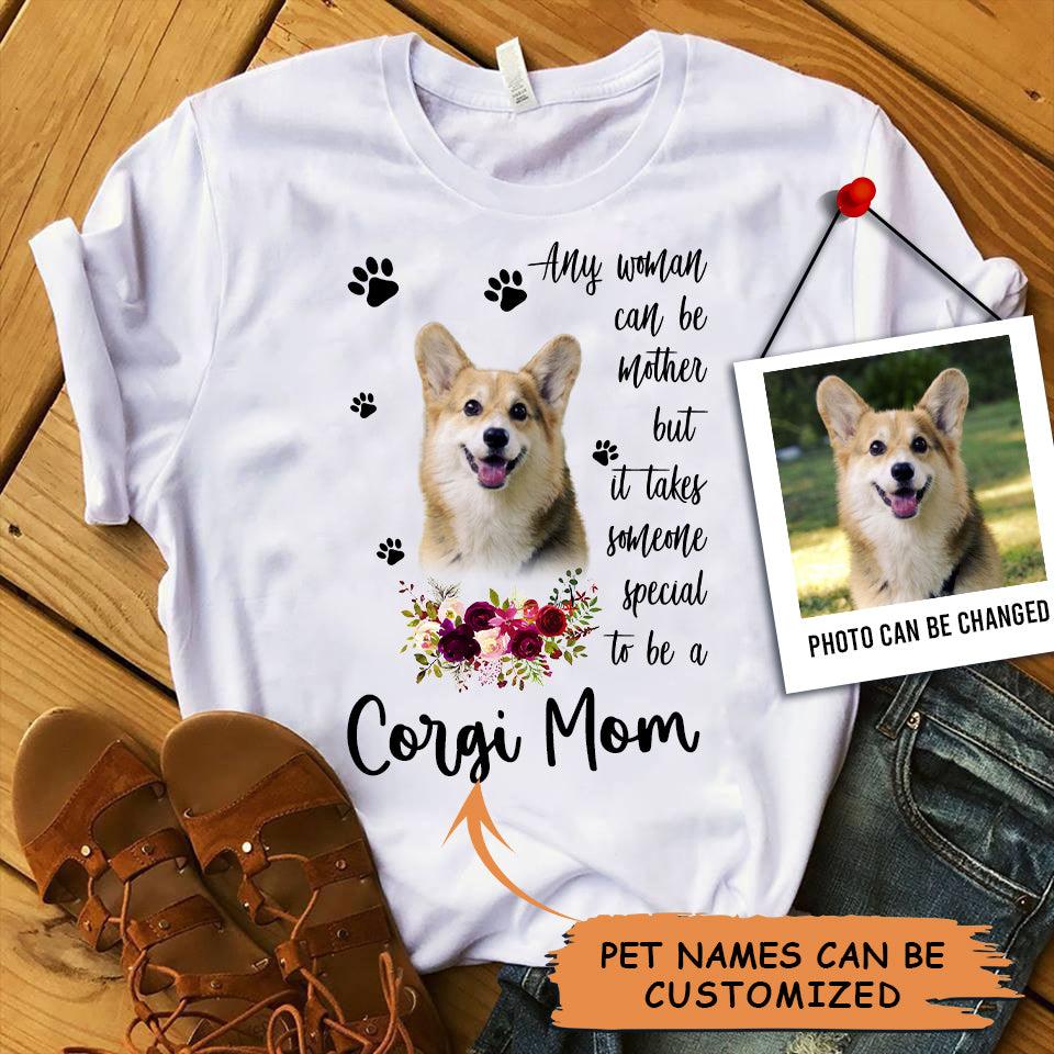 Personalized Pembroke Welsh Corgi Mom T Shirts, Happy Mother's Day From Corgi For Humans, Women's Corgi Gifts Corgi Cute Corgi Puppy T Shirts - Amzanimalsgift