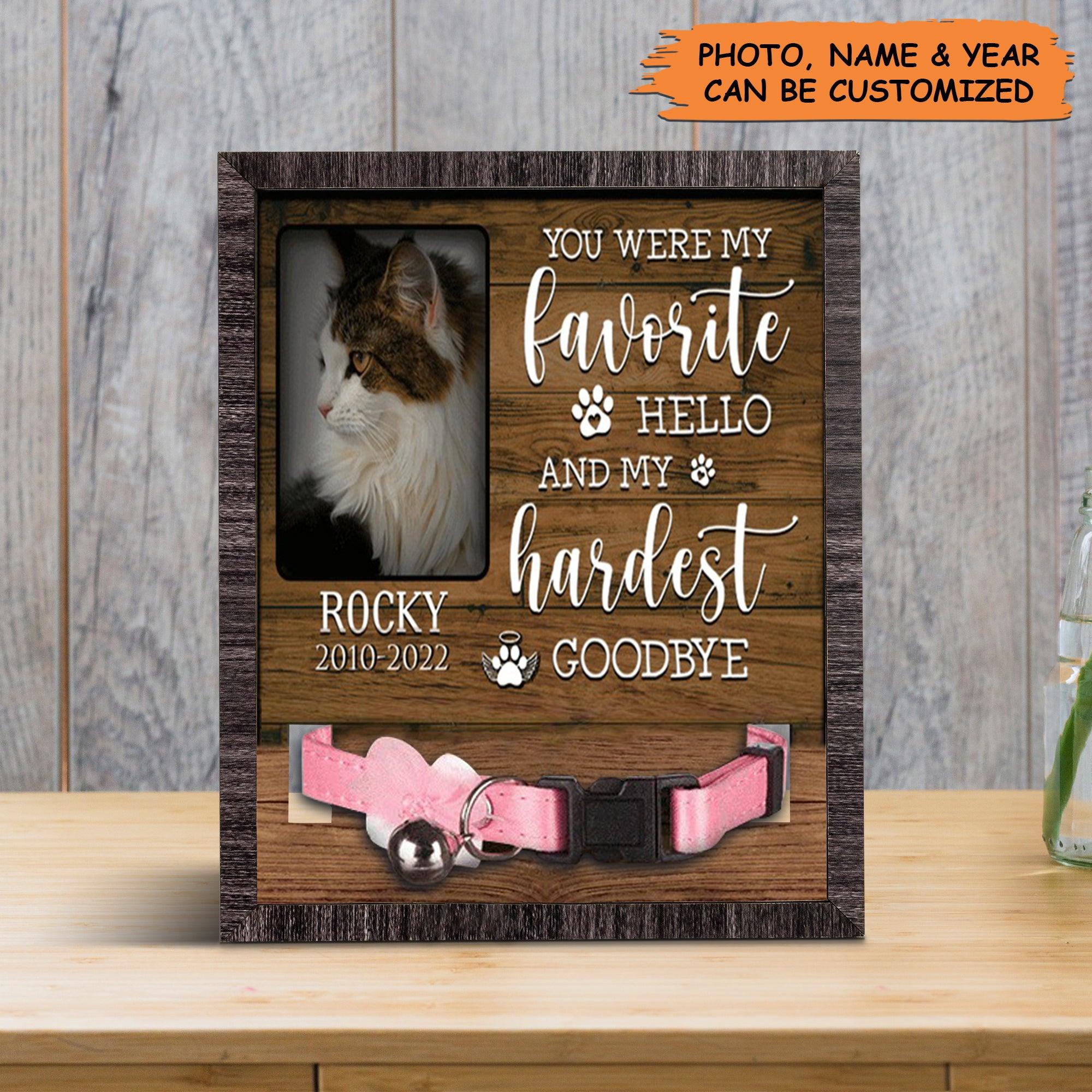 Personalized Pet Collar Frame - A Maine Coon Pet Picture Frames Memorial, Pet Loss Sympathy, Custom Memorial Pet Collar Sign - Gift For Pet Lovers - Amzanimalsgift