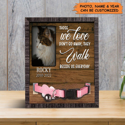 Personalized Pet Collar Frame - A Maine Coon Pet Picture Frames Memorial, Pet Loss Sympathy, Custom Memorial Pet Collar Sign - Gift For Pet Lovers - Amzanimalsgift
