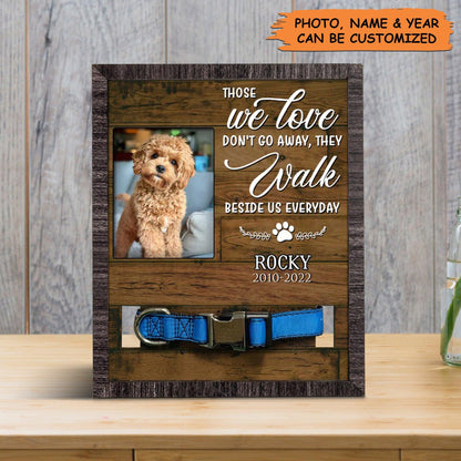 Personalized Pet Collar Frame - Best Friends Are Never Forgotten Dog Photo Keepsake, Memorial Custom Collar Frame - Gift For Grieving Pet Owner - Amzanimalsgift