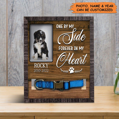 Personalized Pet Collar Frame - Custom A Bernedoodle Pet Picture Frames, Pet Loss Sympathy, Memorial Pet Collar Sign - Gift For Grieving Pet Owner - Amzanimalsgift