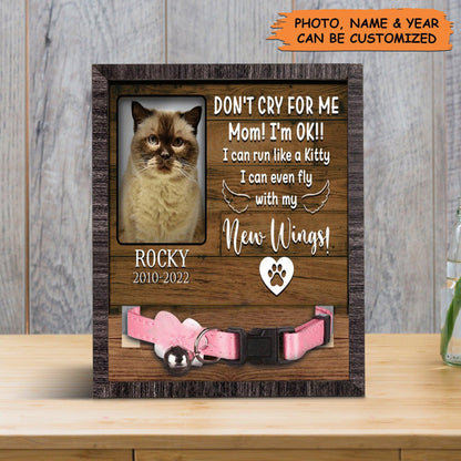 Personalized Pet Collar Frame - Custom A British Shorthair Picture Frames, Pet Loss Sympathy, Memorial Pet Collar Sign - Gift For, Grieving Pet Owner - Amzanimalsgift