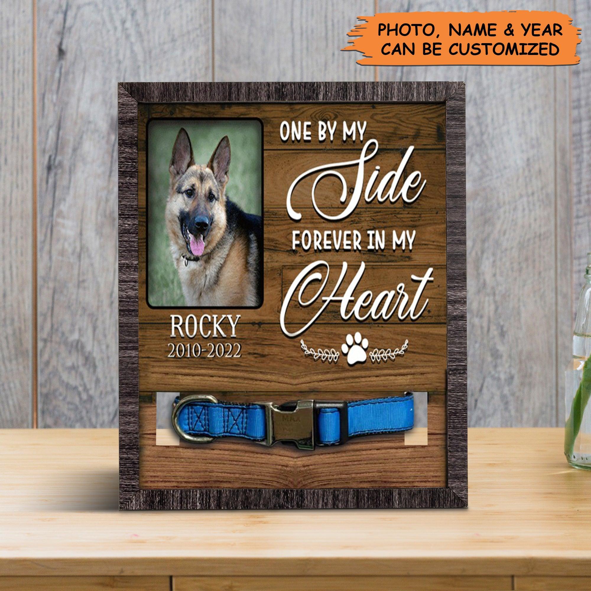 Personalized Pet Collar Frame - Custom A German Shepherd Dog Picture Frames, Pet Loss Sympathy, Memorial Pet Collar Sign - Gift For Grieving Pet Owner - Amzanimalsgift