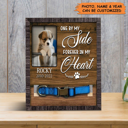 Personalized Pet Collar Frame - Custom A Pembroke Welsh Corgi Picture Frames, Pet Loss Sympathy, Memorial Pet Collar Sign- Gift For Grieving Pet Owner - Amzanimalsgift