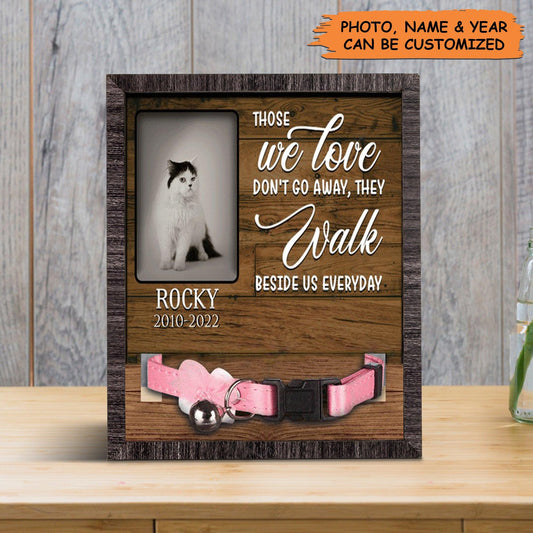 Personalized Pet Collar Frame - Custom A Persian Pet Picture Frames, Pet Loss Sympathy, Memorial Pet Collar Sign - Gift For Grieving Pet Owner - Amzanimalsgift