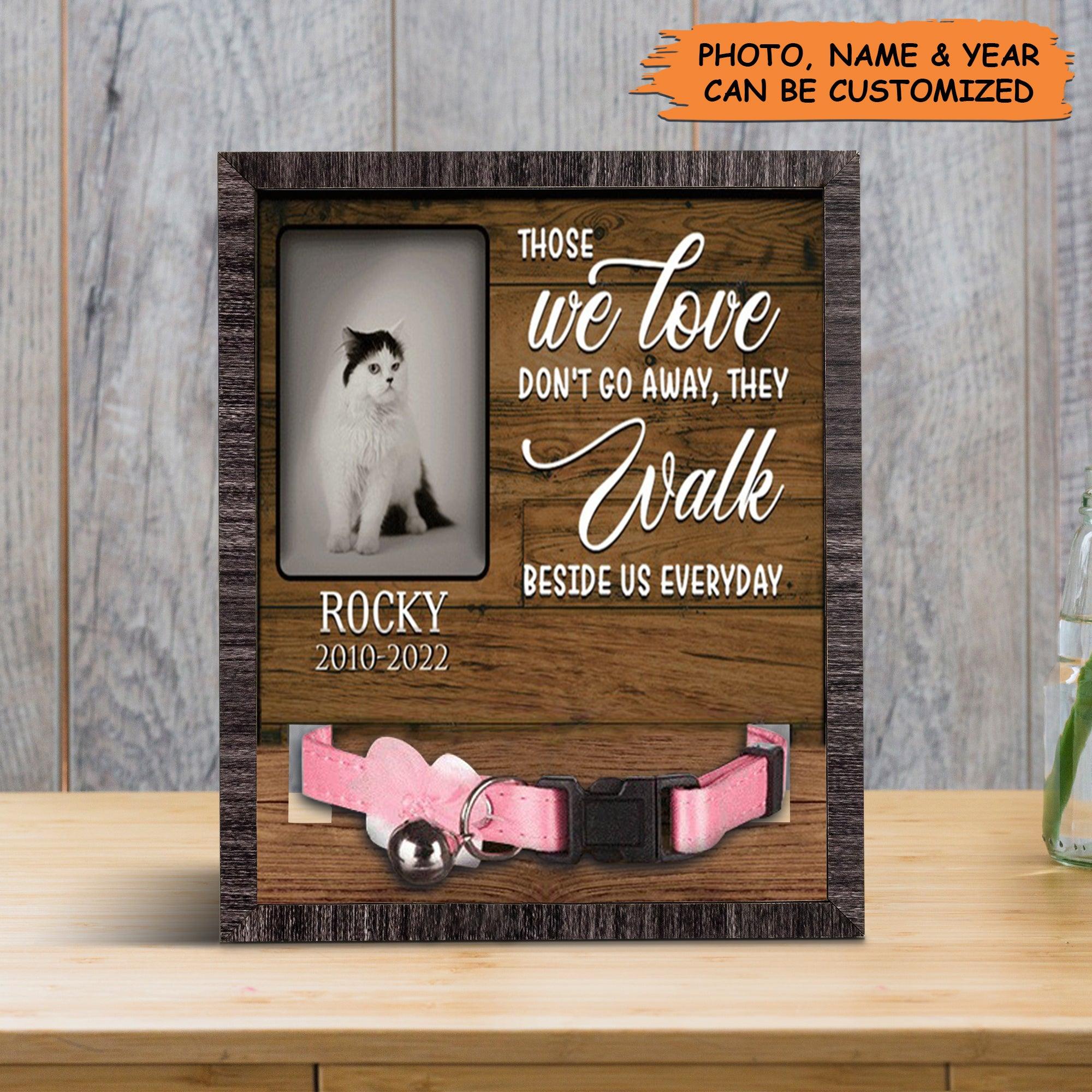 Personalized Pet Collar Frame - Custom A Persian Pet Picture Frames, Pet Loss Sympathy, Memorial Pet Collar Sign - Gift For Grieving Pet Owner - Amzanimalsgift