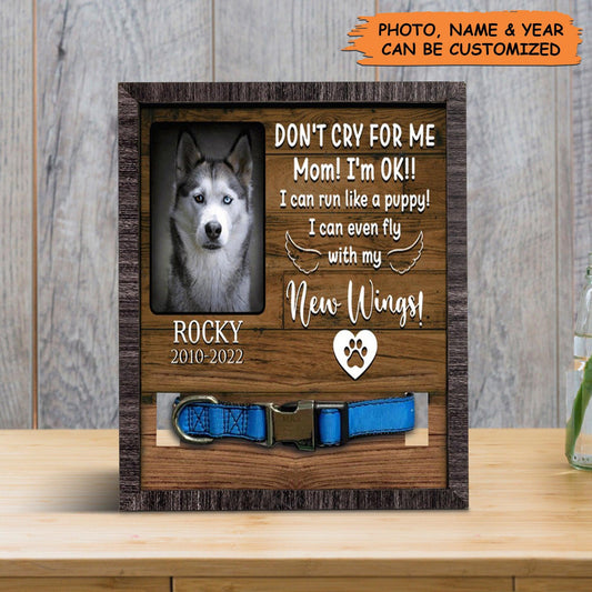 Personalized Pet Collar Frame - Custom A Siberian Husky Pet Picture Frames, Pet Loss Sympathy, Memorial Pet Collar Sign - Gift For Grieving Pet Owner - Amzanimalsgift