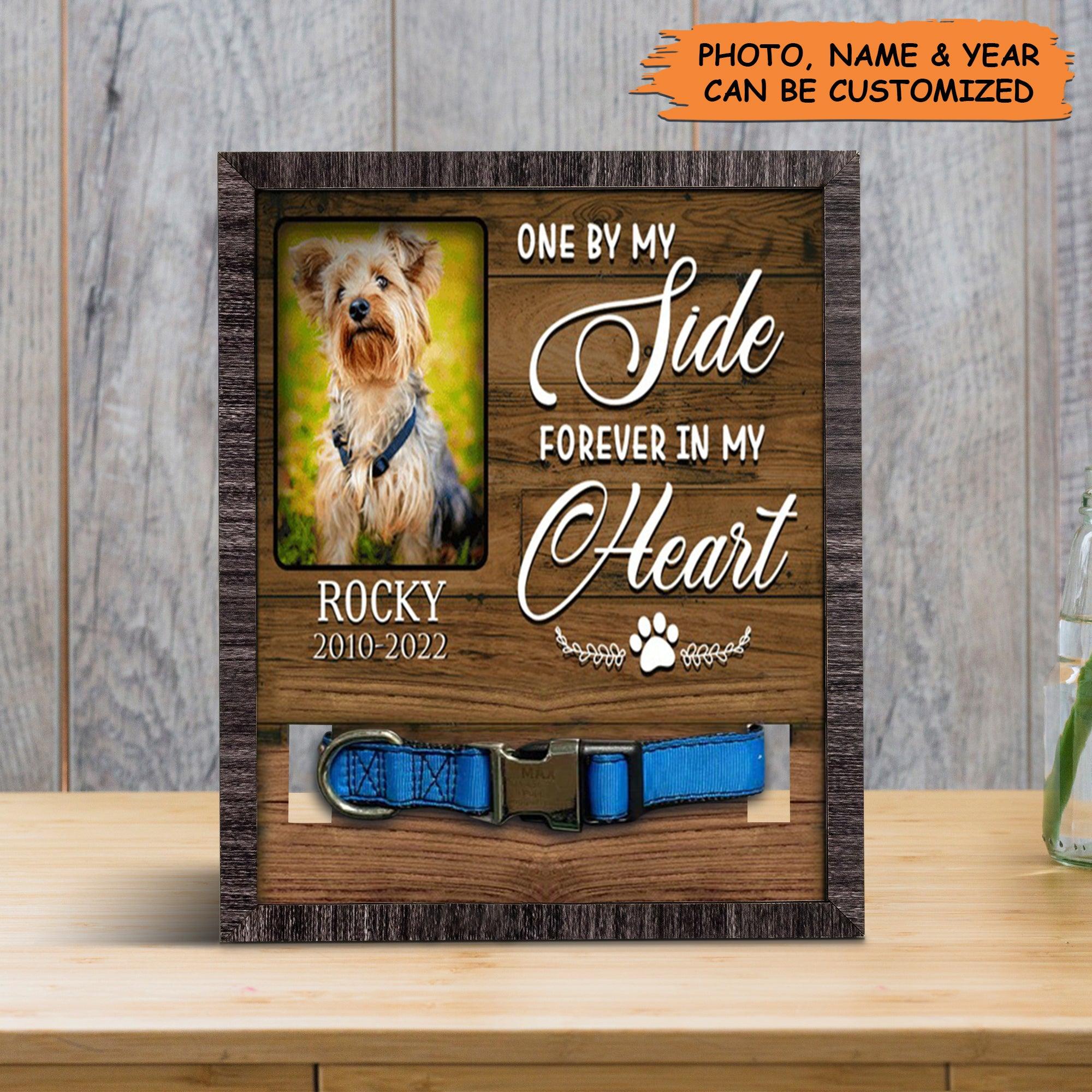 Personalized Pet Collar Frame - Custom A Yorkshire Terrier Picture Frames, Pet Loss Sympathy, Memorial Pet Collar Sign - Gift For Grieving Pet Owner - Amzanimalsgift