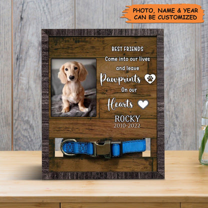 Personalized Pet Collar Frame - Custom Dog Photo Keepsake, Pet Loss Sympathy, Memorial Custom Pet Collar Frame - Gift For Pet Lovers, Family, Friend - Amzanimalsgift