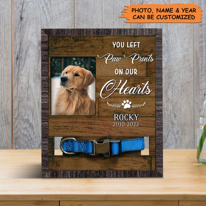 Personalized Pet Collar Frame - Custom Photo, Name, Year Memorial Lost Of Dog, Memorial Pet Collar Sign, Pet Loss Sympathy - Gift For Pet Lovers - Amzanimalsgift