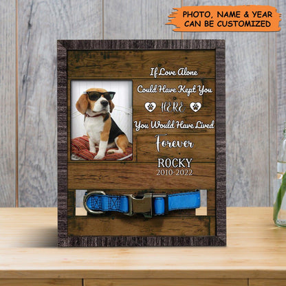 Personalized Pet Collar Frame - Custom Picture Frame Dead Of Beagle, Sympathy Picture Frame, Pet Memorial Picture Frame - Gift For Pet Lovers - Amzanimalsgift