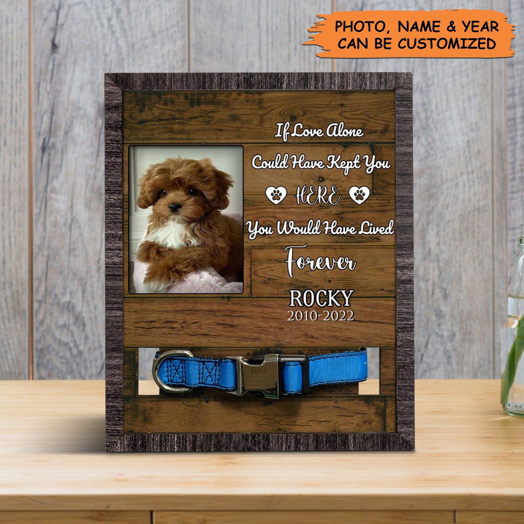 Personalized Pet Collar Frame - Customized Picture Frame Loss Of Poodle, Memorial Pet Collar Sign, Pet Loss Sympathy - Gift For Grieving Pet Owner - Amzanimalsgift