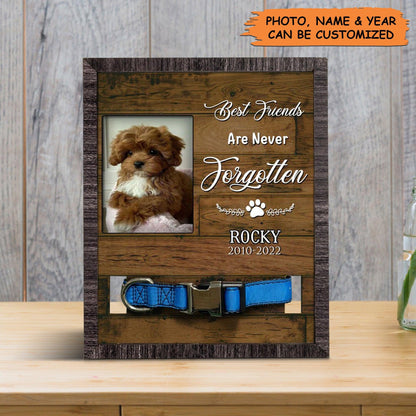 Personalized Pet Collar Frame - Customized Picture Frame Loss Of Poodle, Memorial Pet Collar Sign, Pet Loss Sympathy - Gift For Grieving Pet Owner - Amzanimalsgift