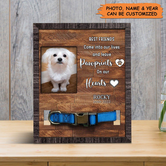 Personalized Pet Collar Frame - Maltese Dog Photo Keepsake, Pet Loss Sympathy, Memorial Custom Pet Collar Frame - Gift For Pet Lovers, Family, Friend - Amzanimalsgift